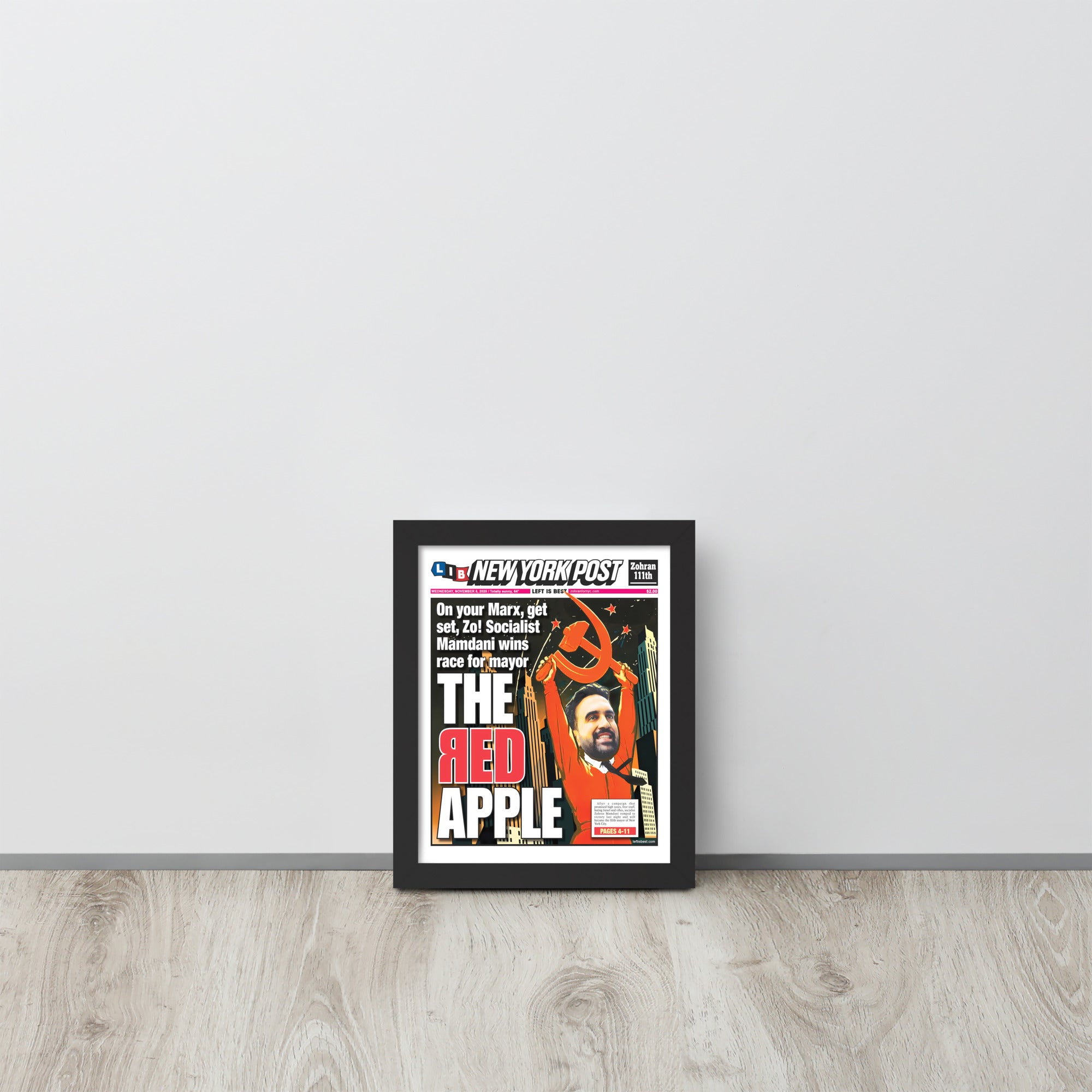 The Red Apple Mamdani NY Post Cover
