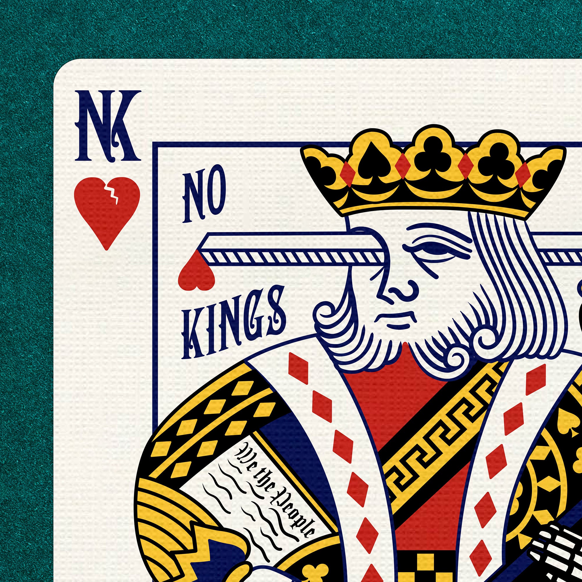 No Kings Playing Card Framed Print