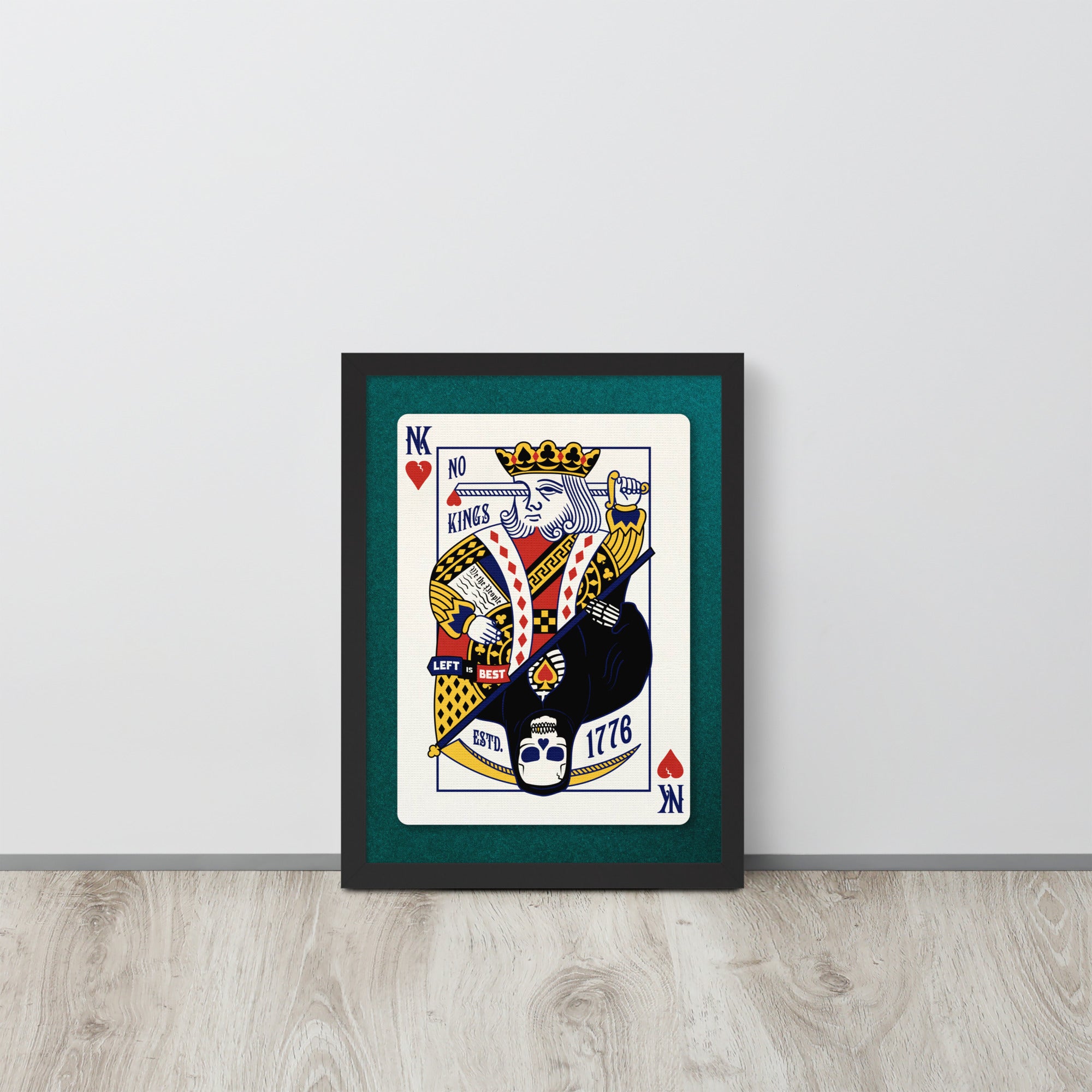 No Kings Playing Card Framed Print