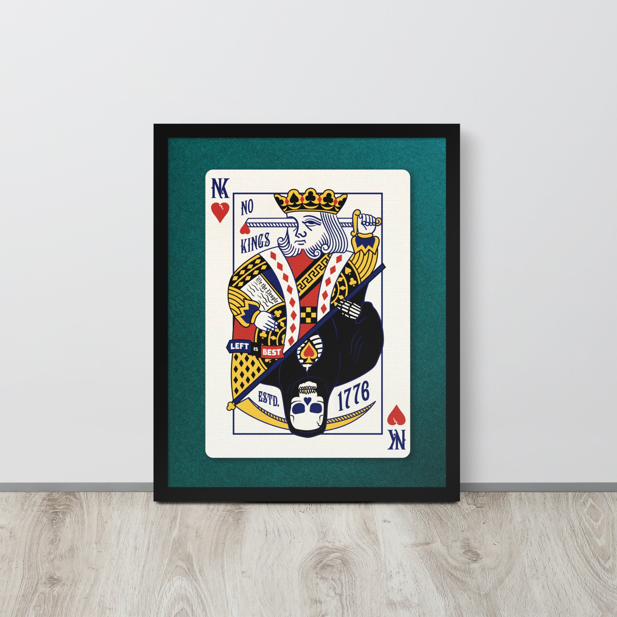 No Kings Playing Card Framed Print