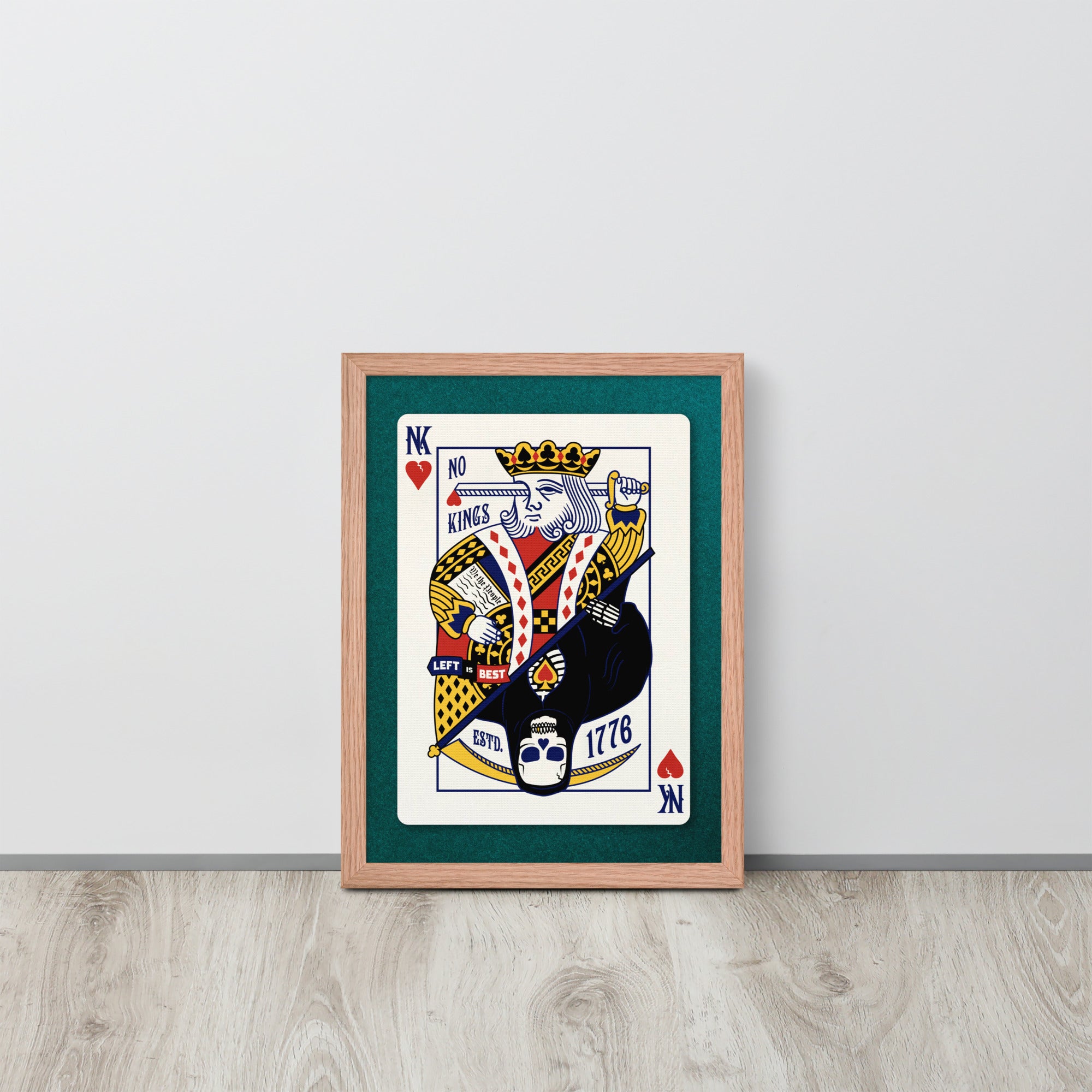 No Kings Playing Card Framed Print