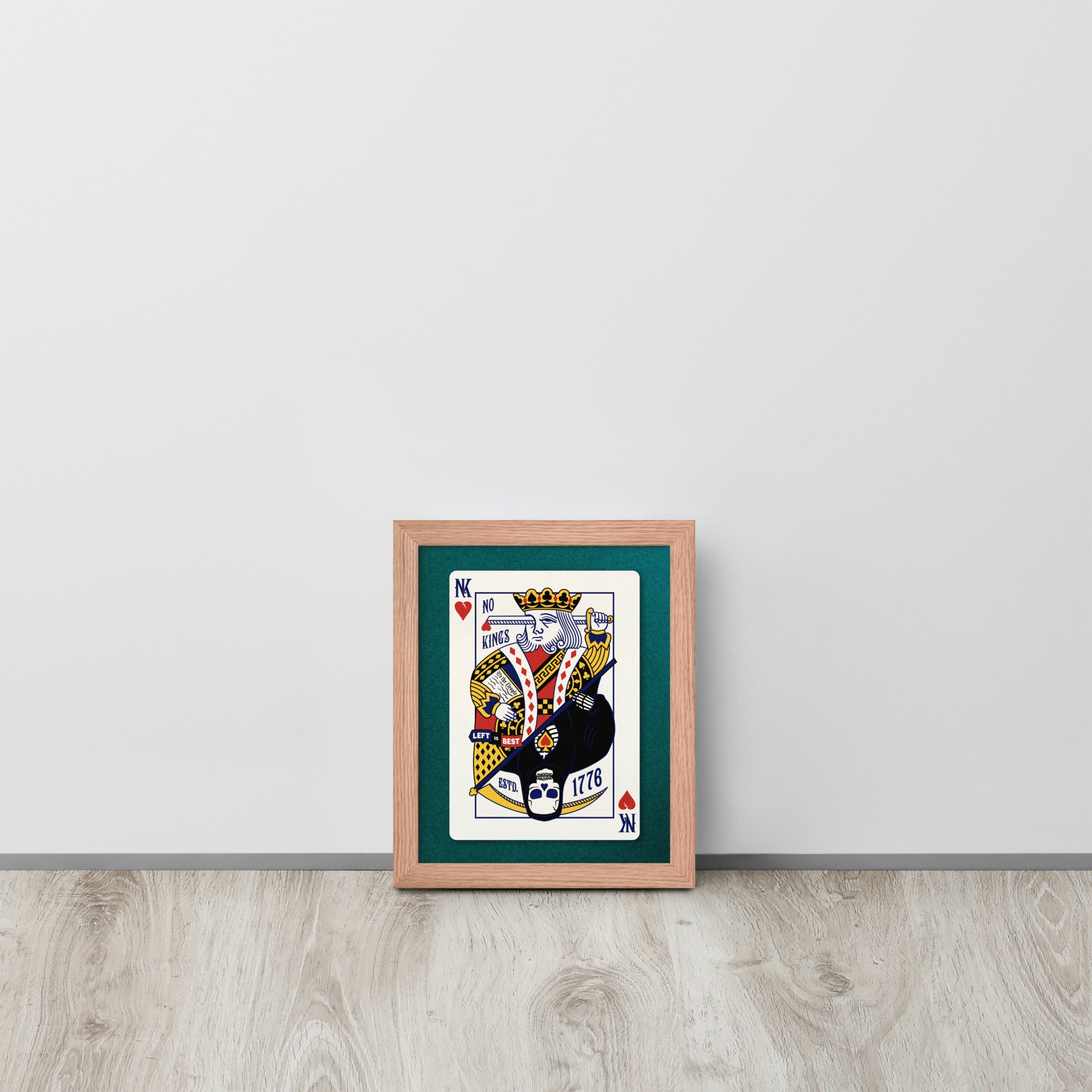 No Kings Playing Card Framed Print