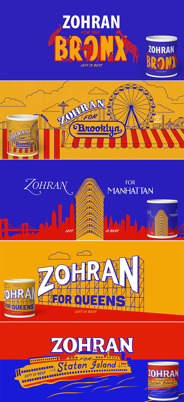 Zohran Coffee Mugs for the Five Boroughs