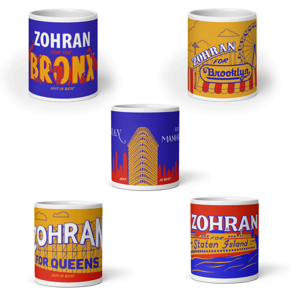 Zohran Coffee Mugs for the Five Boroughs